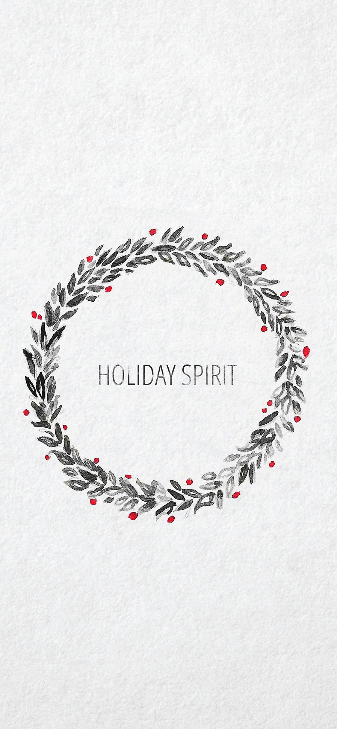 1125x2436 Spirit Minimal Christmas iPhone X Wallpaper Christmas Screen Saver
