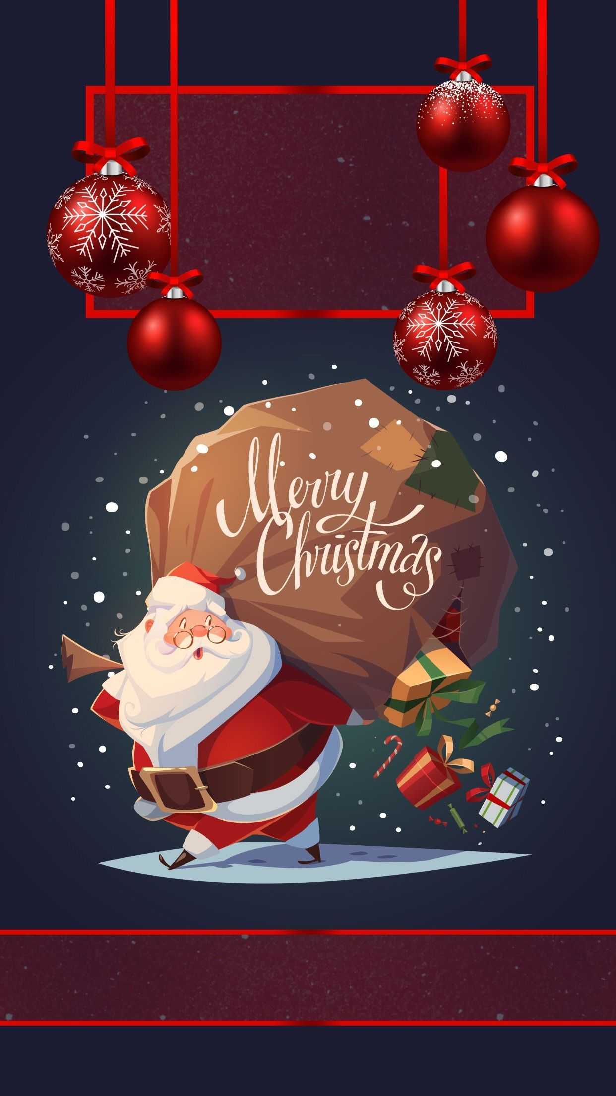1242x2208 Simple Christmas Wallpaper