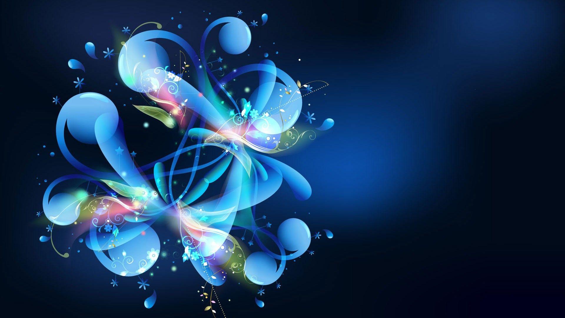 1920x1080 Wallpaper Blue Neon Desktop. Best Wallpaper HD. Blue flower wallpaper, Blue flowers image, Blue flowers