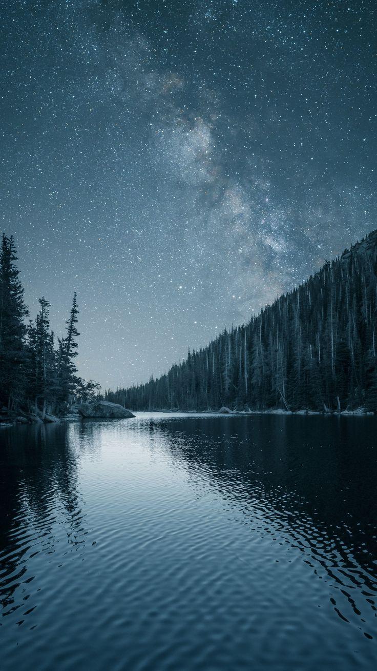 736x1308 Night out, lake, forest, nature wallpaper. Dark iphone background, Nature wallpaper, Dark wallpaper iphone