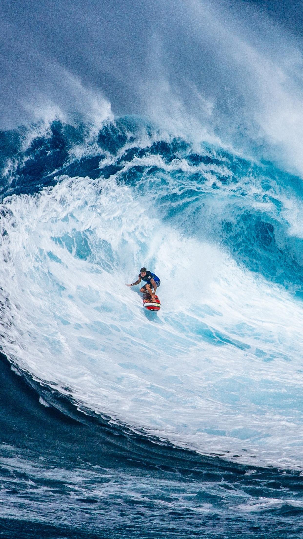 1242x2208 iPhone X wallpaper. wave surf summer sea nature