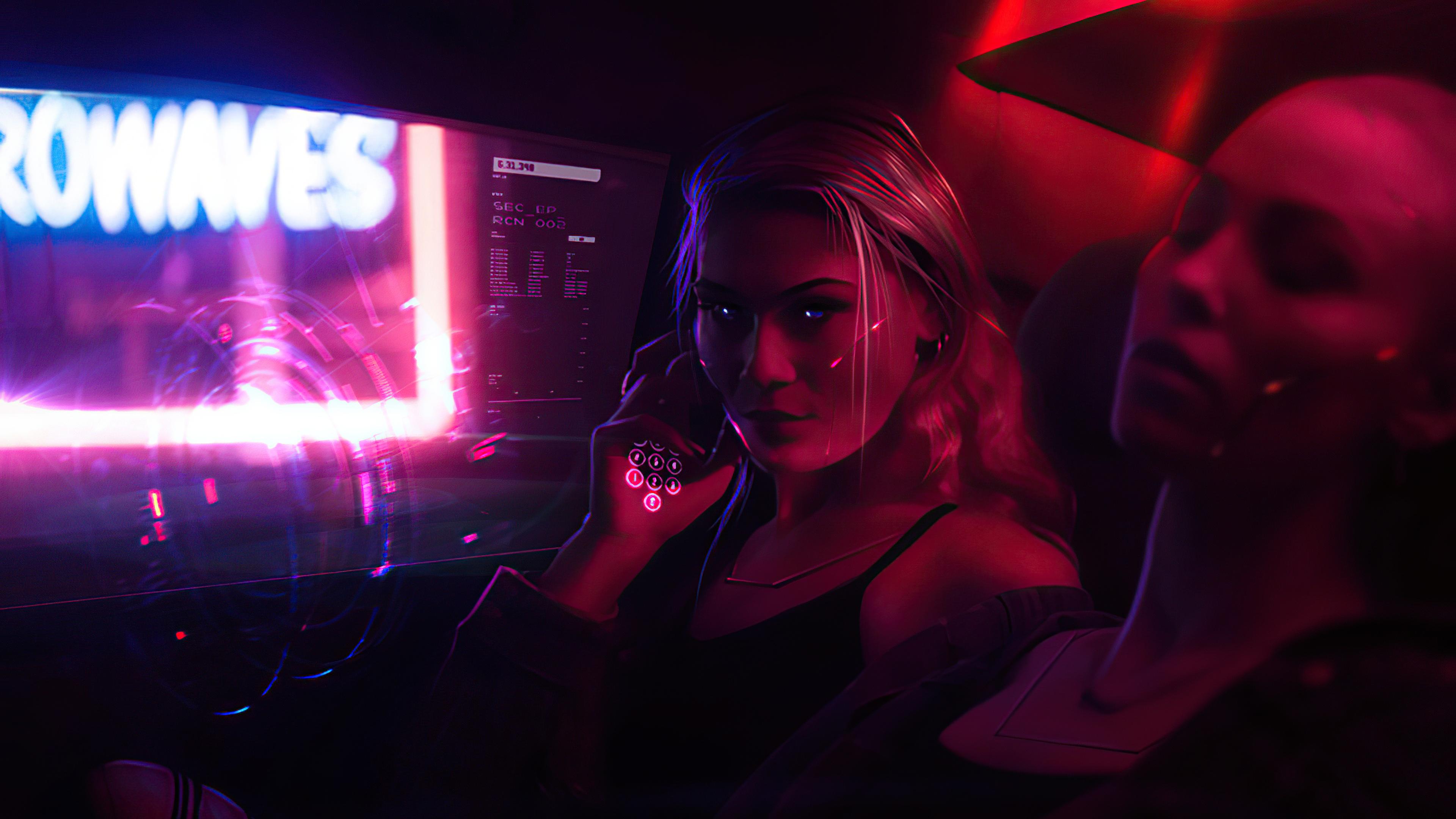 3840x2160 Night Out Cyberpunk Girls 4k, HD Artist, 4k Wallpaper, Image, Background, Photo and Picture