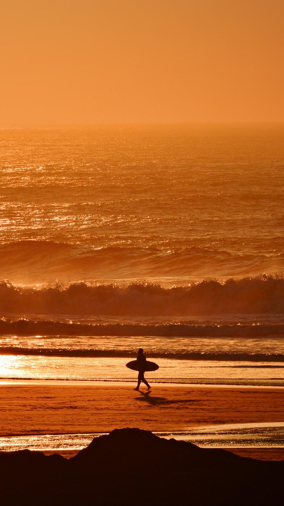 938x1668 Wallpaper Surfer, Waves, Sunset, Ocean Wallpaper Sunset Ocean Wallpaper & Background Download