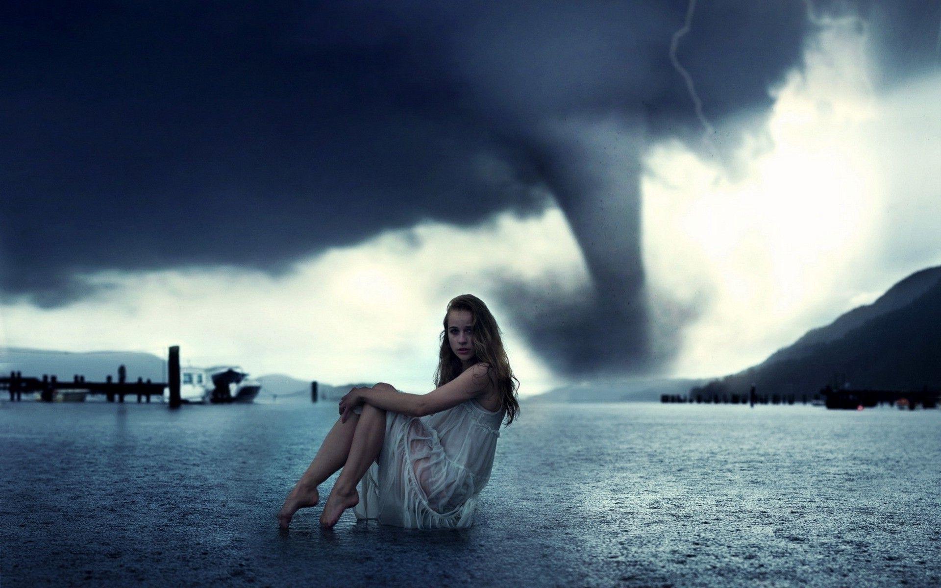1920x1200 digital Art, Women, Tornado Wallpaper HD. Digital art, Background image, Desktop background image
