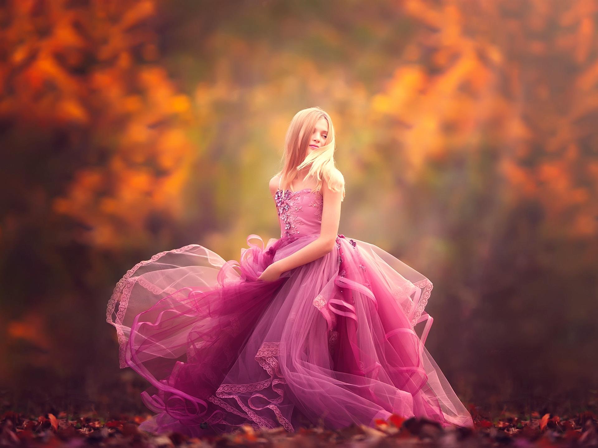 1920x1440 Wallpaper Purple dress little girl dance 1920x1440 HD Picture, Image