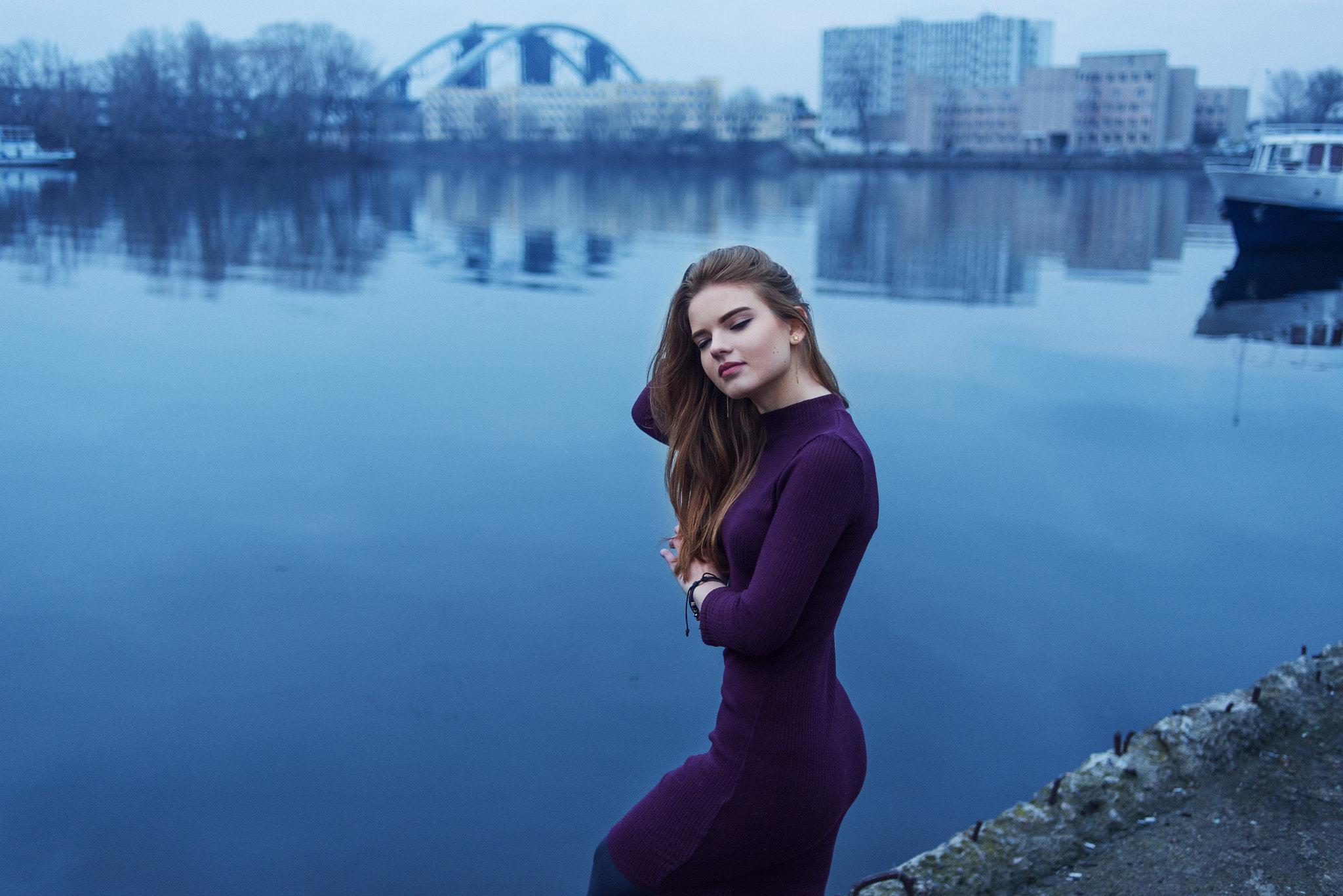 2048x1367 Cute Model In Purple Dress iPhone XS MAX Wallpaper, HD Girls 4K Wallpaper, Image, Photo and Background