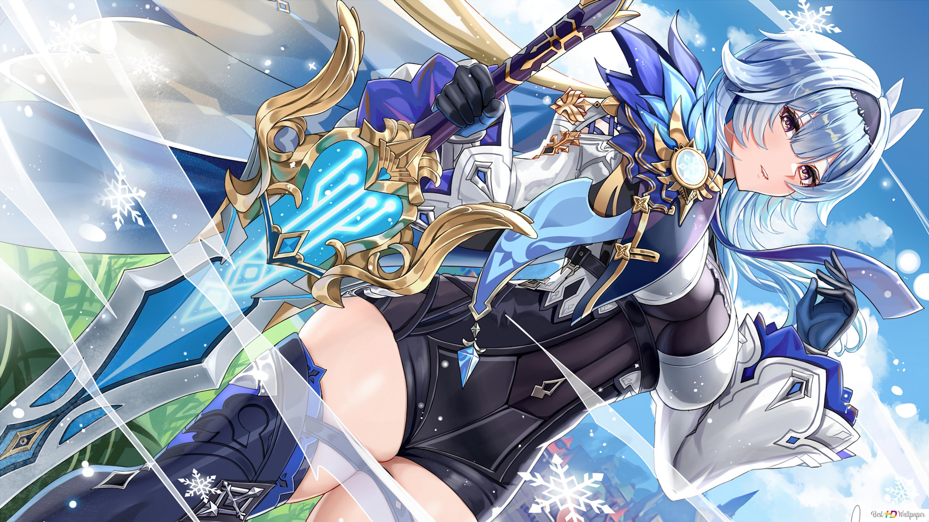 3554x1999 Eula' Sword Impact (Anime Video Game) HD wallpaper download Games wallpaper