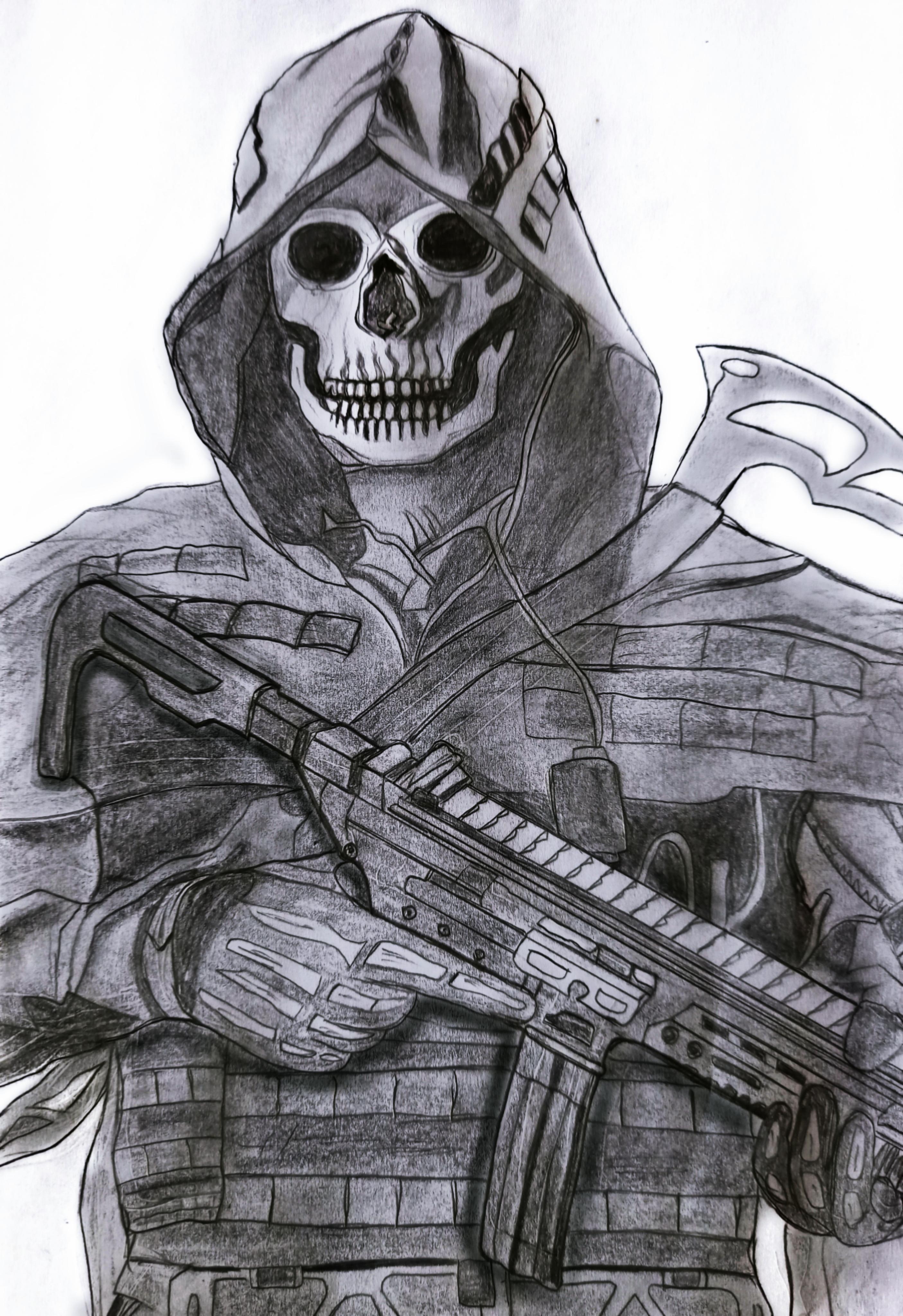 Ghost call of duty рисунок