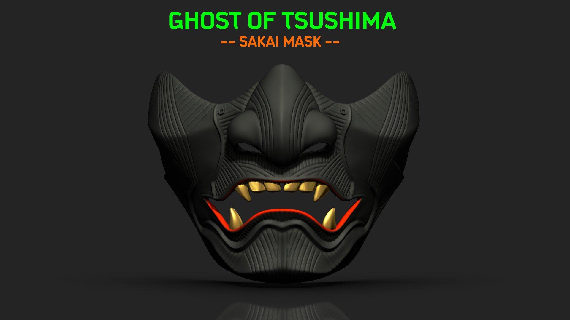 1920x1080 Ghost Of Tsushima Sakai Mask Ready 3D Model