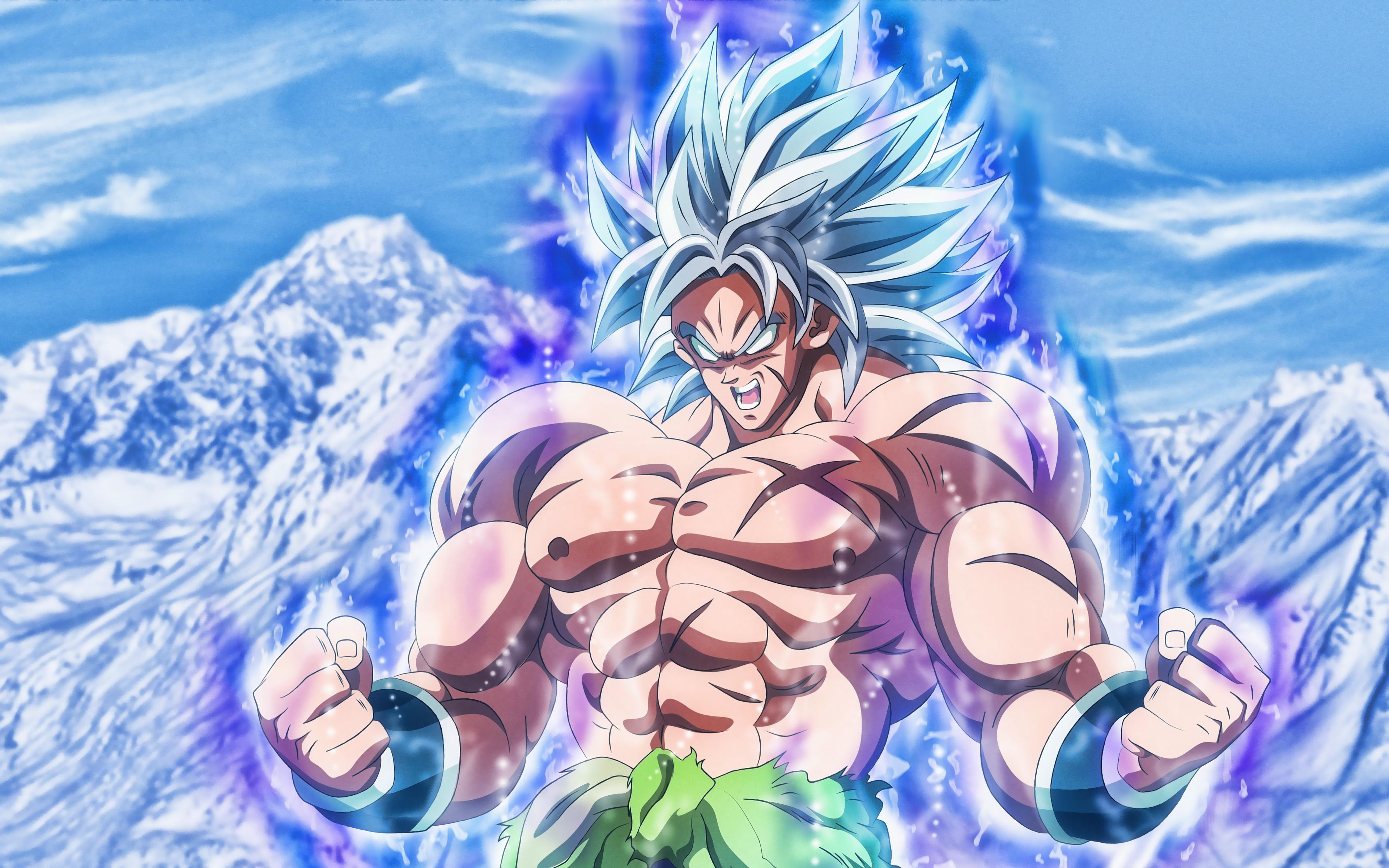 3840x2400 Download wallpaper Broly, 4k, mountains, Dragon Ball, artwork, DBS, Dragon Ball Super, DBS characters, Broly 4k for desktop with resolution 3840x2400. High Quality HD picture wallpaper