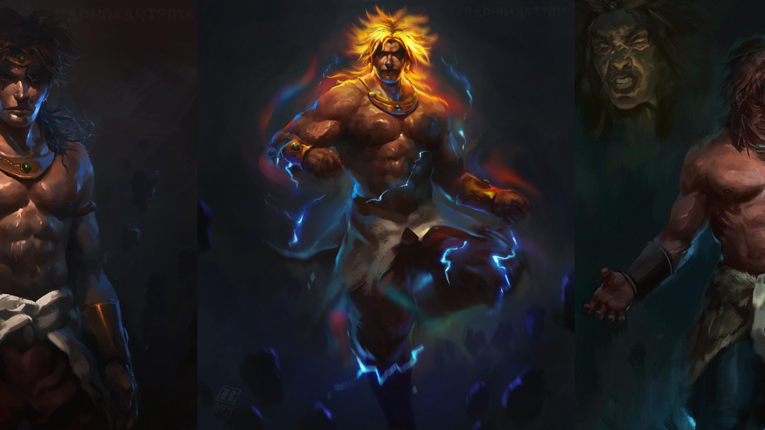 2560x1440 Download Powerful Broly, movie, fan art wallpaper, 2560x Dual Wide, Widescreen 16: Widescreen
