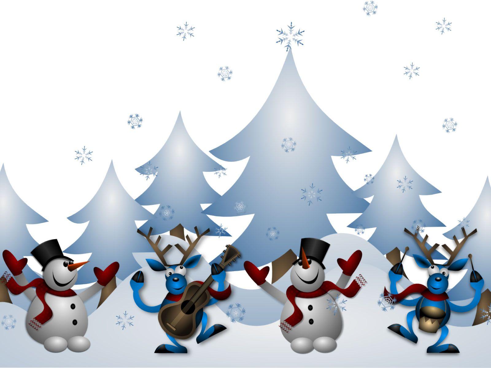 1600x1200 Enjoy with Snowman Background for Powerpoint Templates