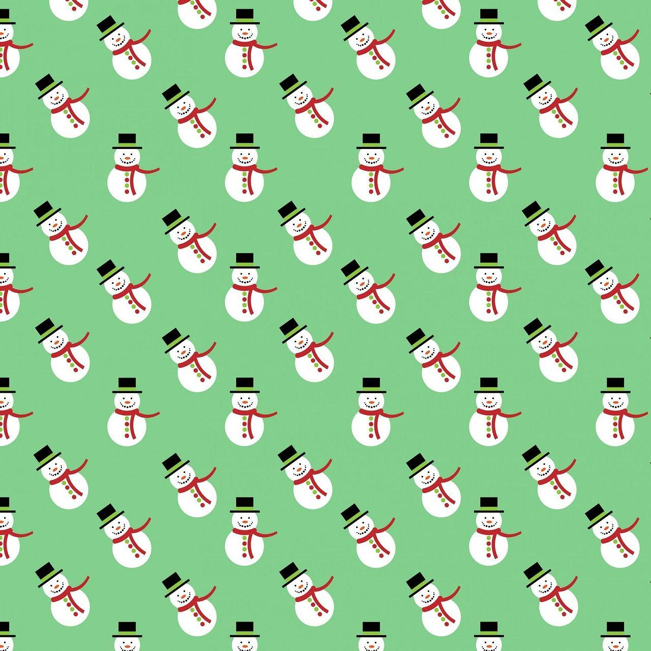 1280x1280 Christmas, snowman, cute, green, background