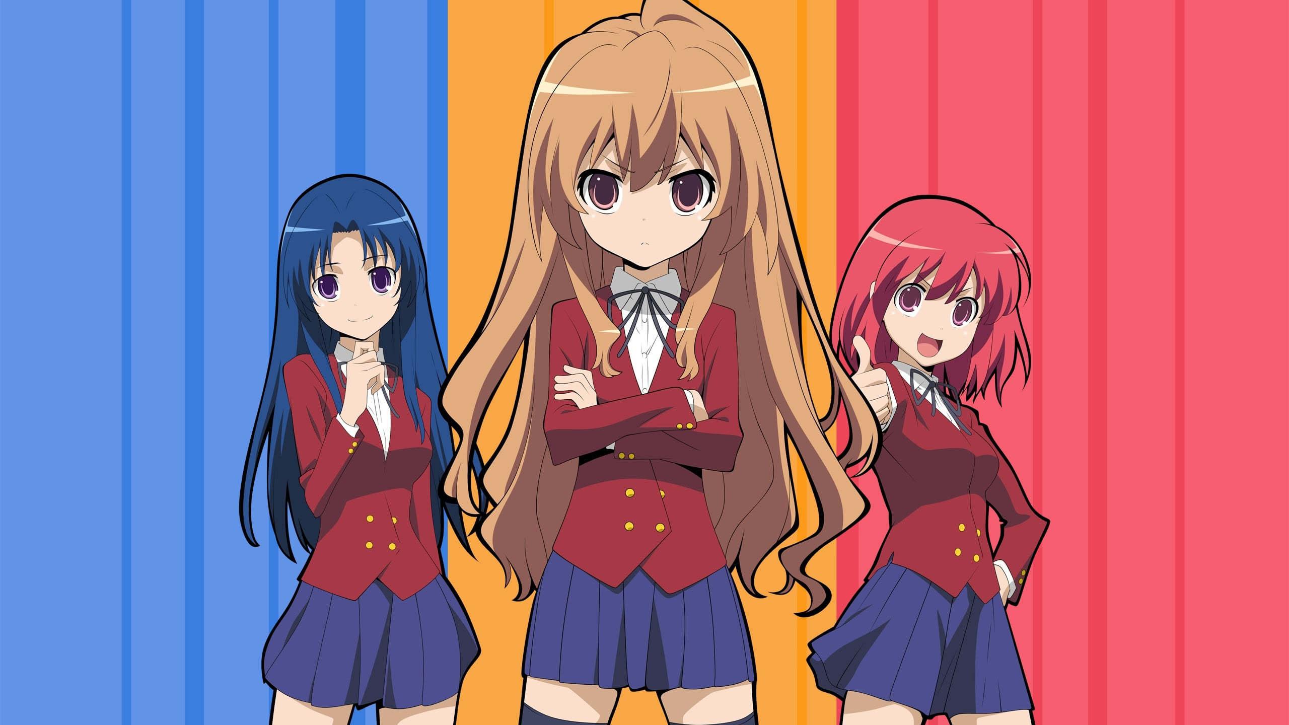 2560x1440 Toradora Taiga Aisaka Ami Kawashima Minori Kushieda WQHD 1440P Wallpaper