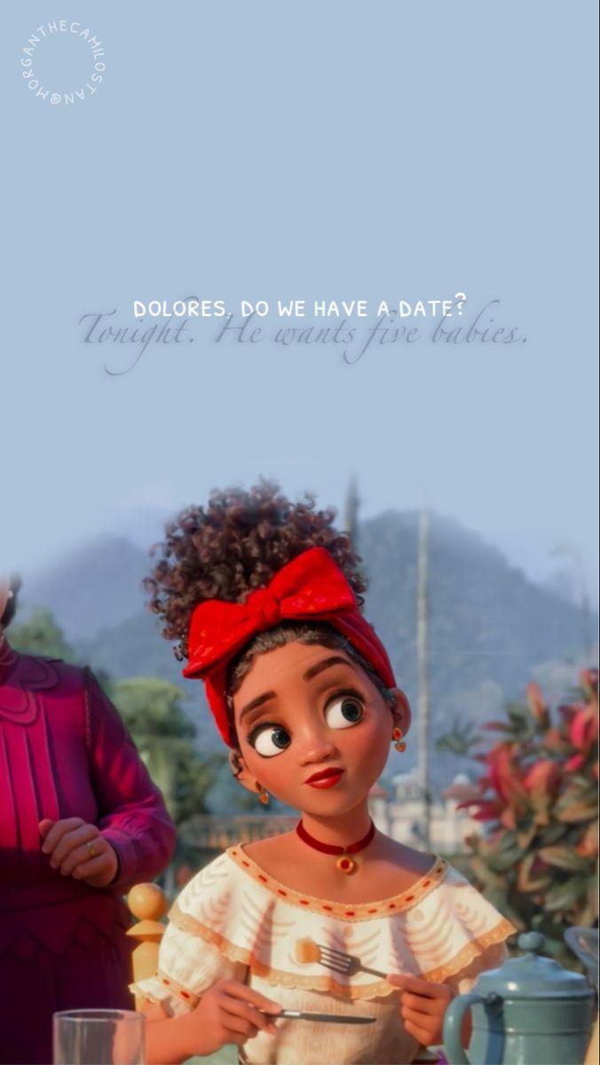 676x1200 dolores madrigal encanto wallpaper em 2022. Disney fofa, Desenhos cartoon, Princesas