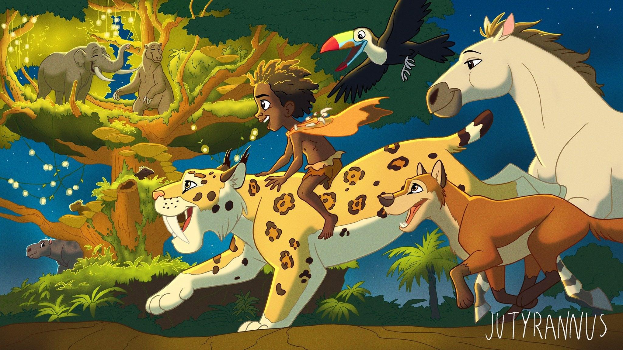 2048x1152 A prehistoric version of Antonio Madrigal from Disney's Encanto in Pleistocene Columbia. Art by Joakim Juti on Instagram