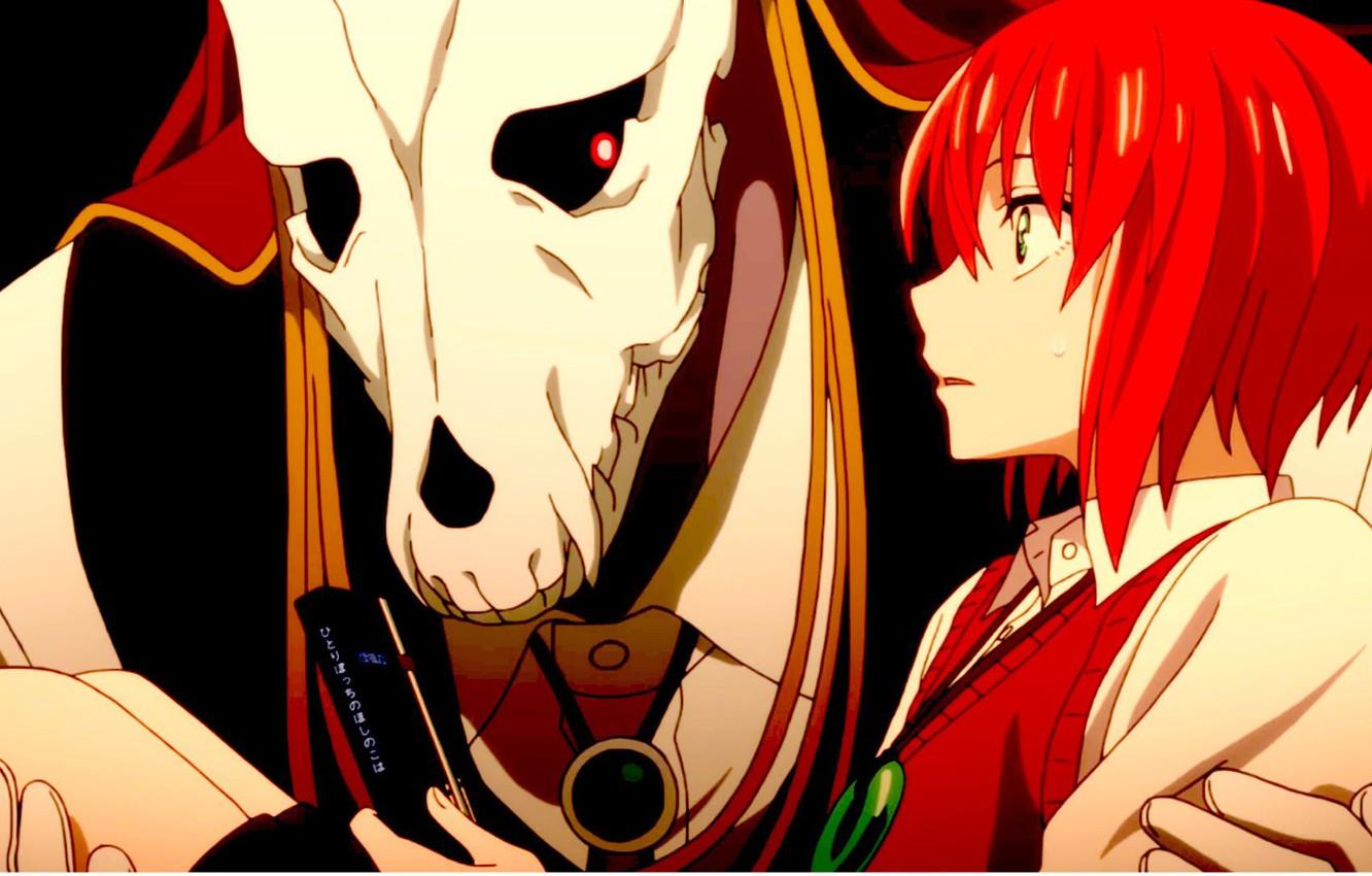 1332x850 Wallpaper sake, red, girl, love, red hair, anime, redhead, witch, light novel, mahou, japonese, madoshi, The Ancient Magus' Bride, Mahoutsukai no Yome, Mahō Group no Yome image for desktop, section прочее