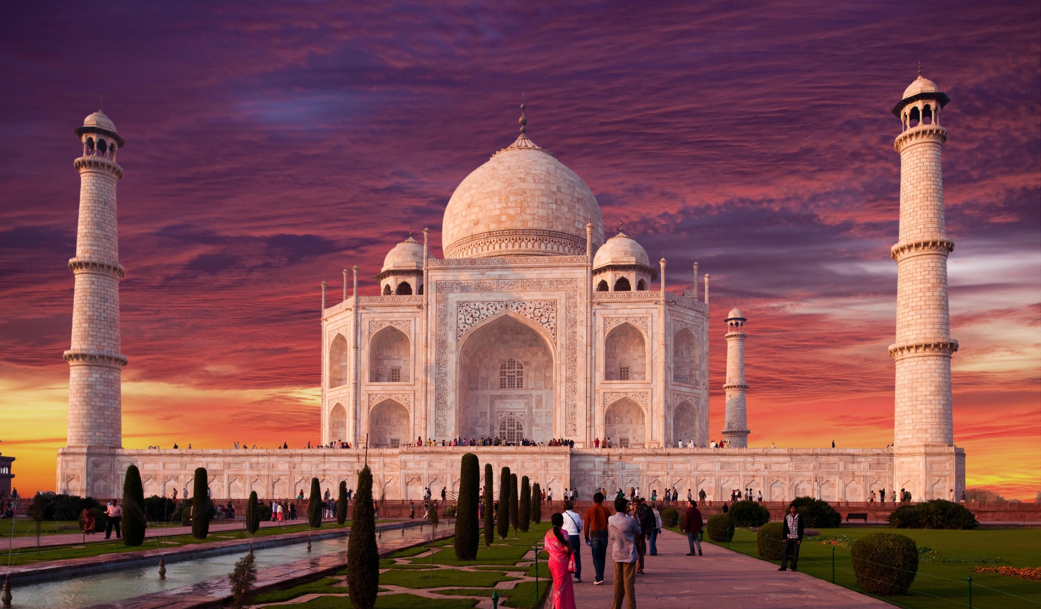 4000x2340 Agra India Sky Sunset Taj Mahal Uttar Pradesh Wallpaper:4000x2340