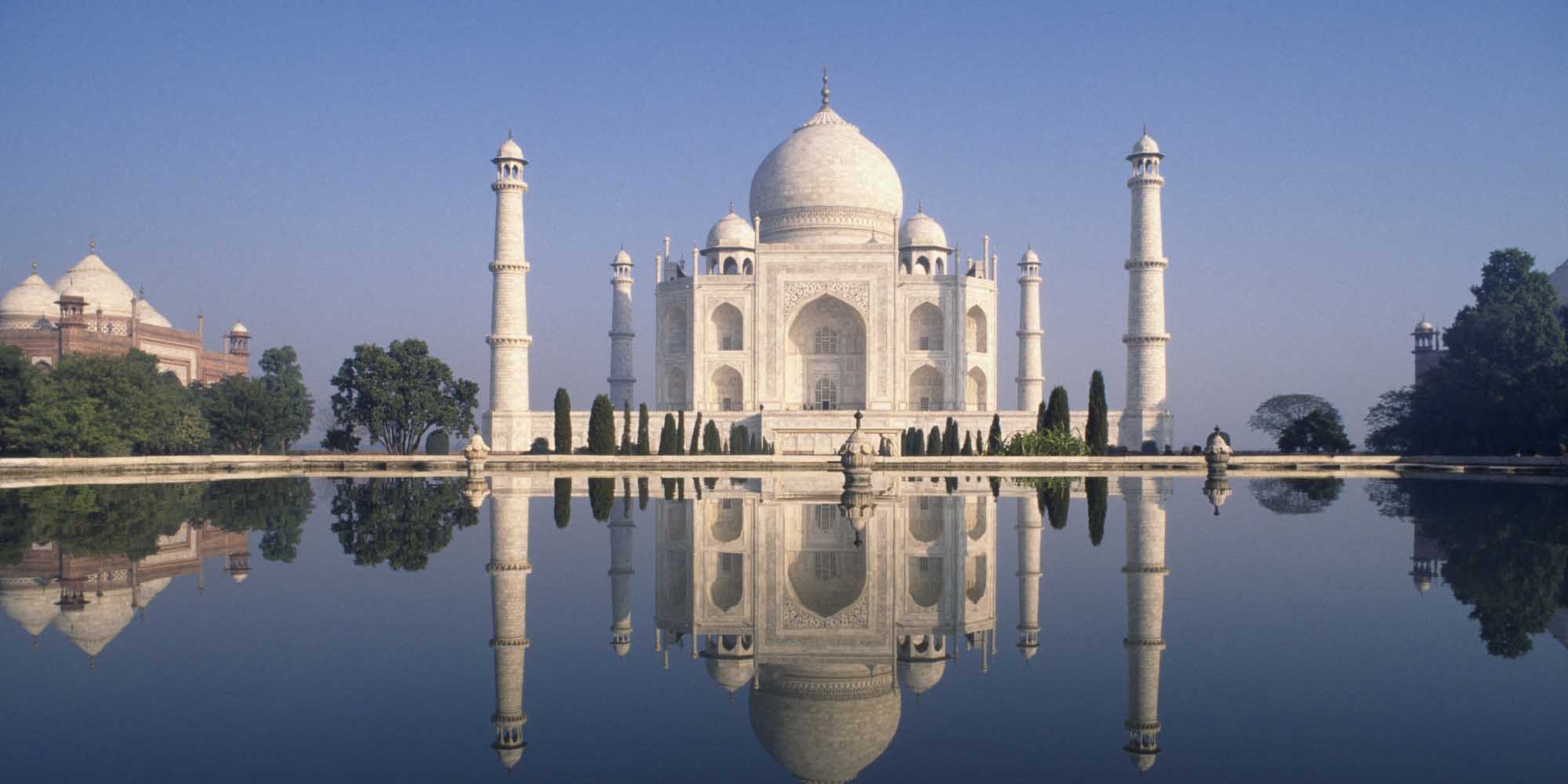 2000x1000 Free download Taj Mahal INDIA Uttar Pradesh Agra Taj Mahal at sunrise reflected in [2000x1000] for your Desktop, Mobile & Tablet. Explore Taj Mahal HD Wallpaper. Taj Mahal HD