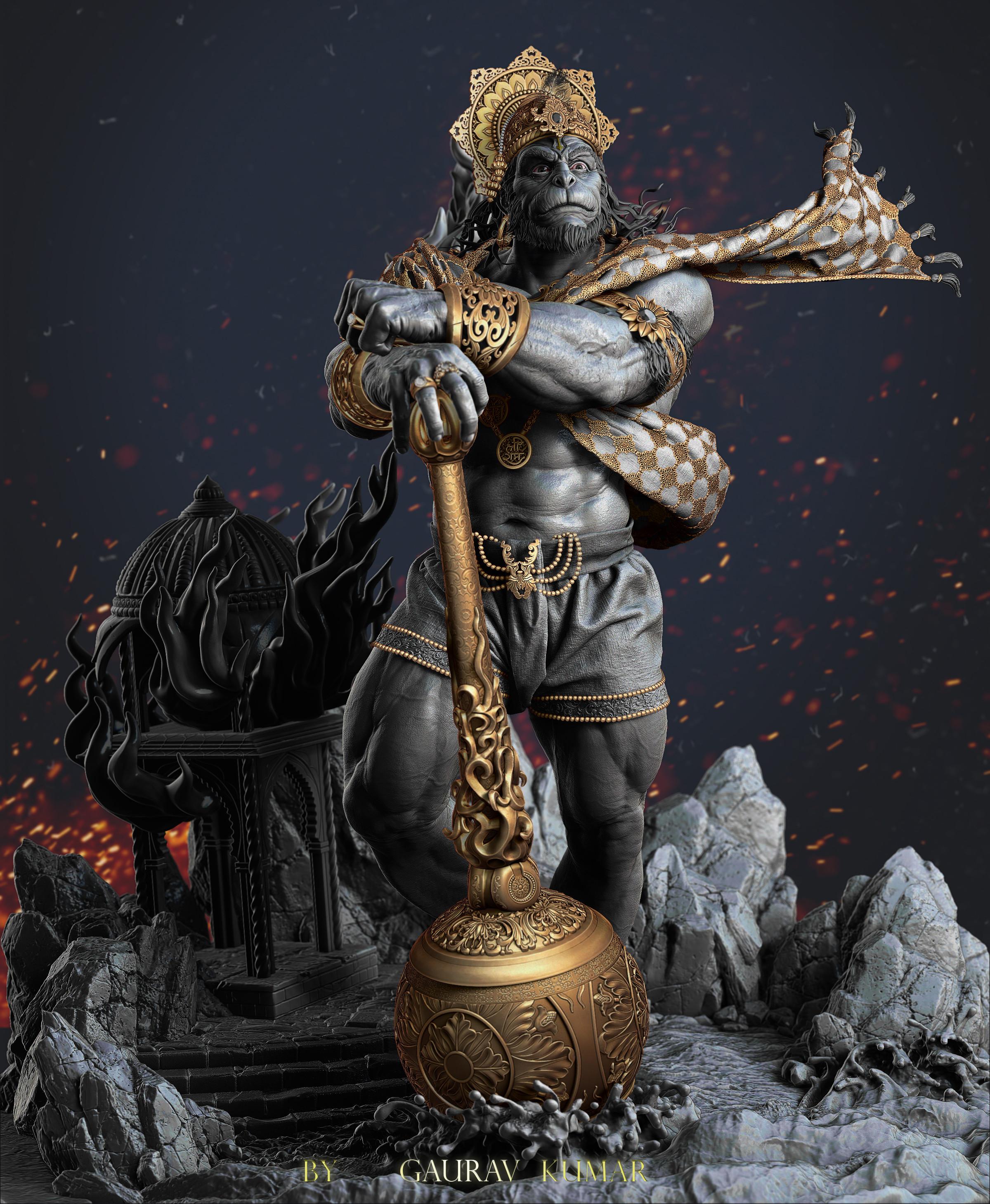 2399x2917 Hanuman Hindu God