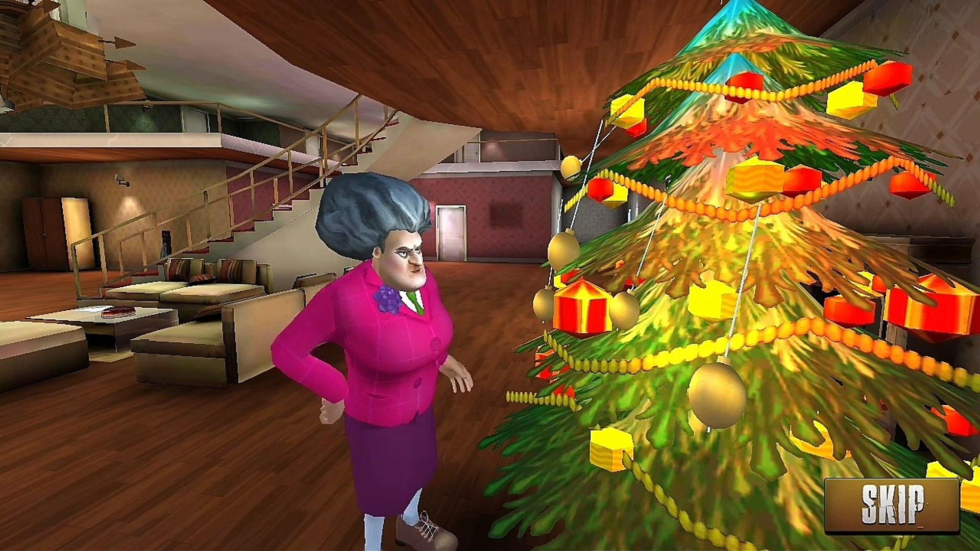 1920x1080 Scary teacher 3D. Christmas tree level