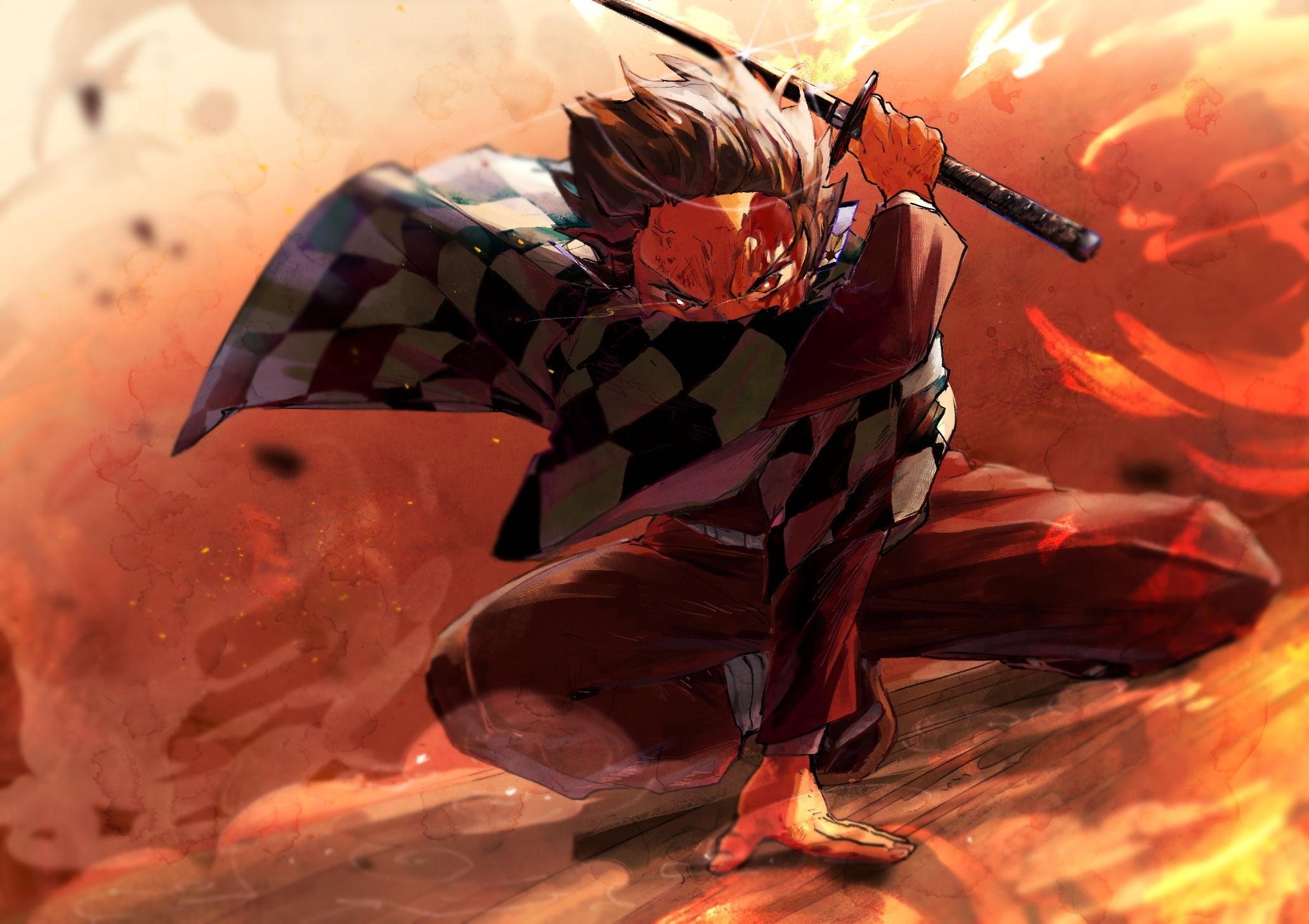 2064x1457 Angry Tanjirou Kamado Wallpaper, HD Anime 4K Wallpaper, Image and Background