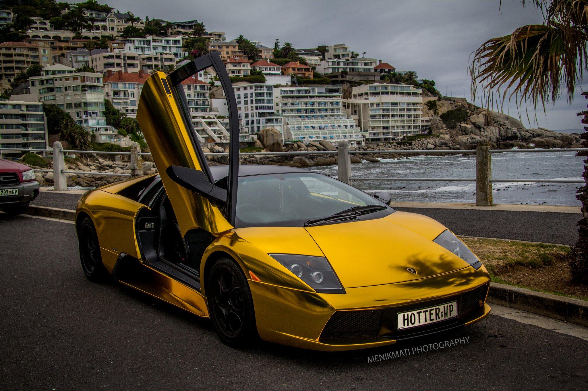 2048x1365 lamborghini, Murcielago, Gold, Chrome, Coupe, Vinyl, Wrap, Cars, Supercar Wallpaper HD / Desktop and Mobile Background