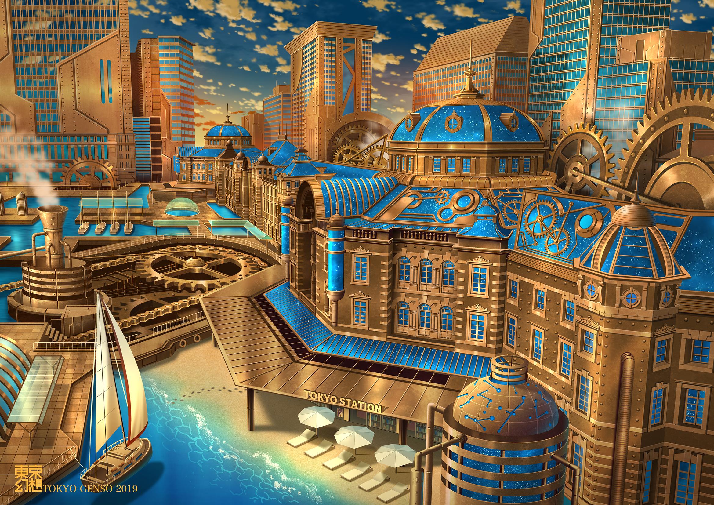 2339x1654 Steampunk Tokyo by tokyogenso HD Wallpaper