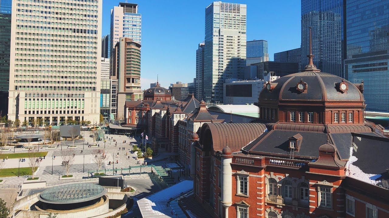 1280x720 JR Chuo Line Walking tour. Tokyo station to Ichigaya station Part1