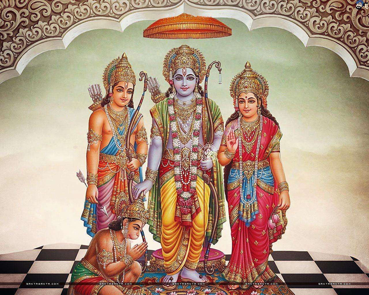 1280x1024 Ram Sita Hanuman Wallpaper