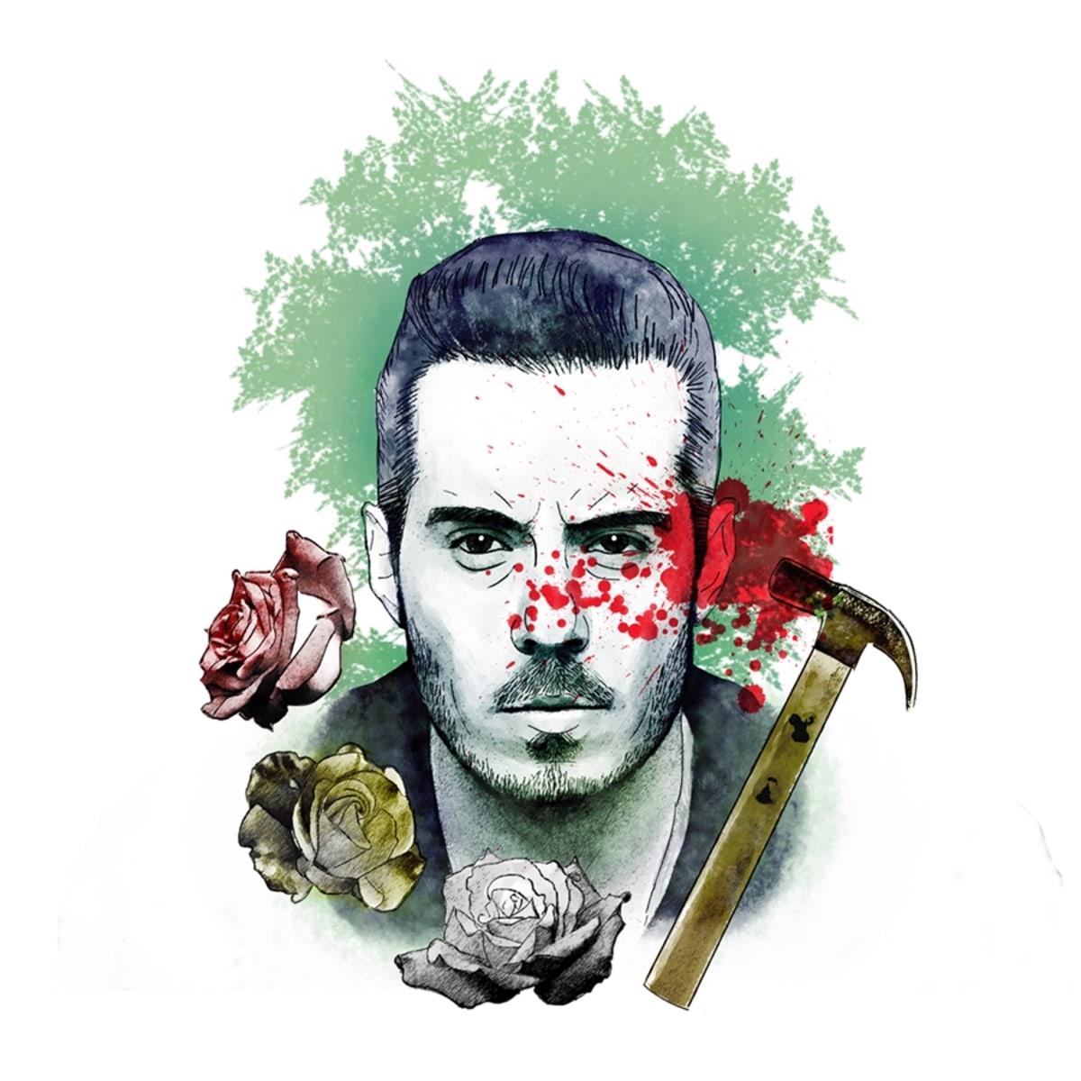 1200x1200 Mi Proyecto del curso: Retrato ilustrado con Photohopé Madero Rusa. Inspirado en el cuento El hombre que amaba las flores de Stephen King