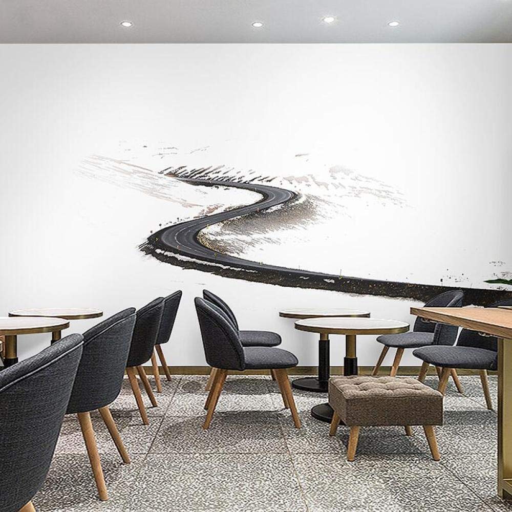 1000x1000 Nordic Minimalist Style Wallpaper Restaurant Office Space Extension 3D Sofa Background Minimalist Snow Highway Wallpaper C, 300Cm×210Cm