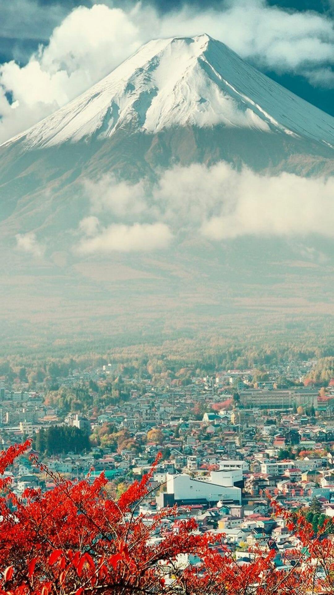 1080x1921 Download Mount Fuji Japan City iPhone 6 Wallpaper. iPhone (2022)