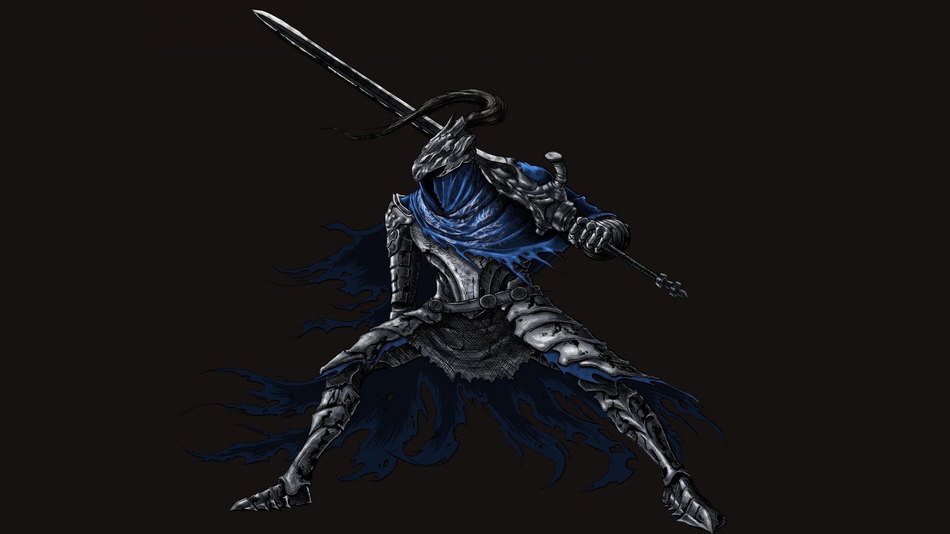 1920x1080 Minimal, warrior, video game, dark souls wallpaper, HD image, picture, background, de7181
