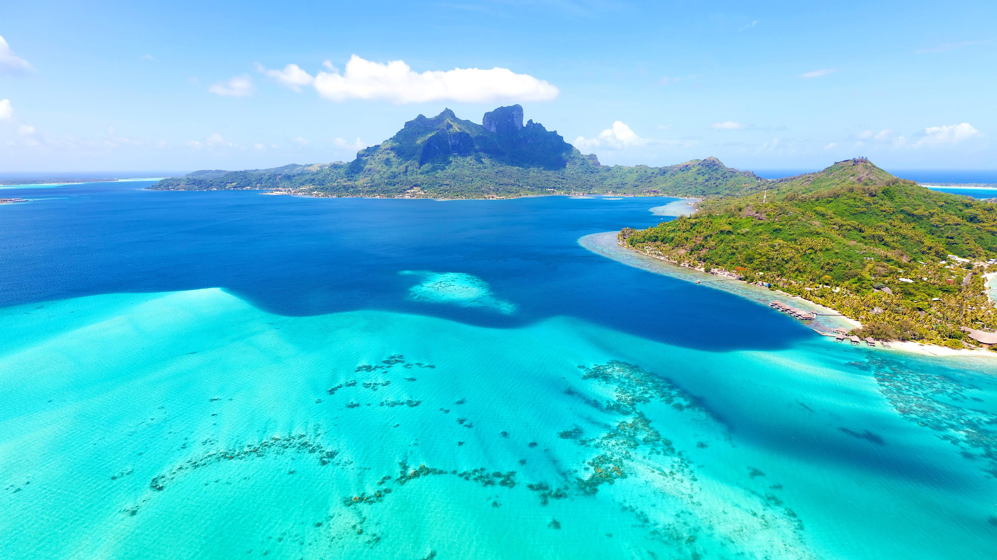 3840x2160 Nature Background Download Bora Island in French Polynesia Wallpaper. Wallpaper Download. High Resolution Wallpaper