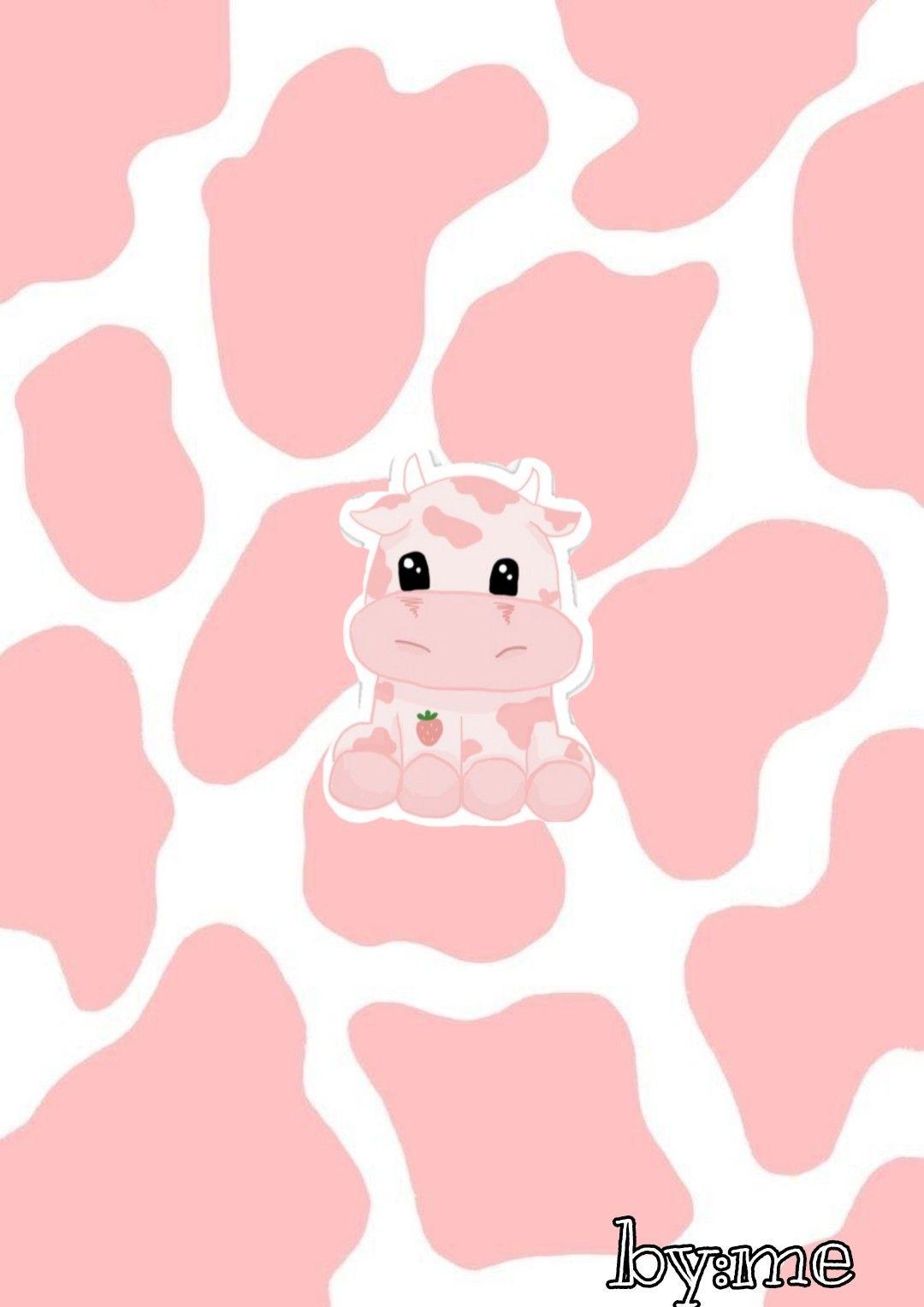 1080x1528 Cow Pink. Ретро принты, Обои, Пастельные обои
