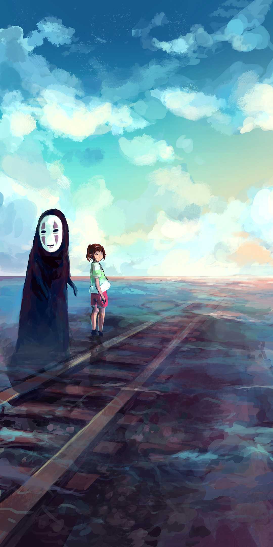 1080x2160 Spirited Away Wallpaper
