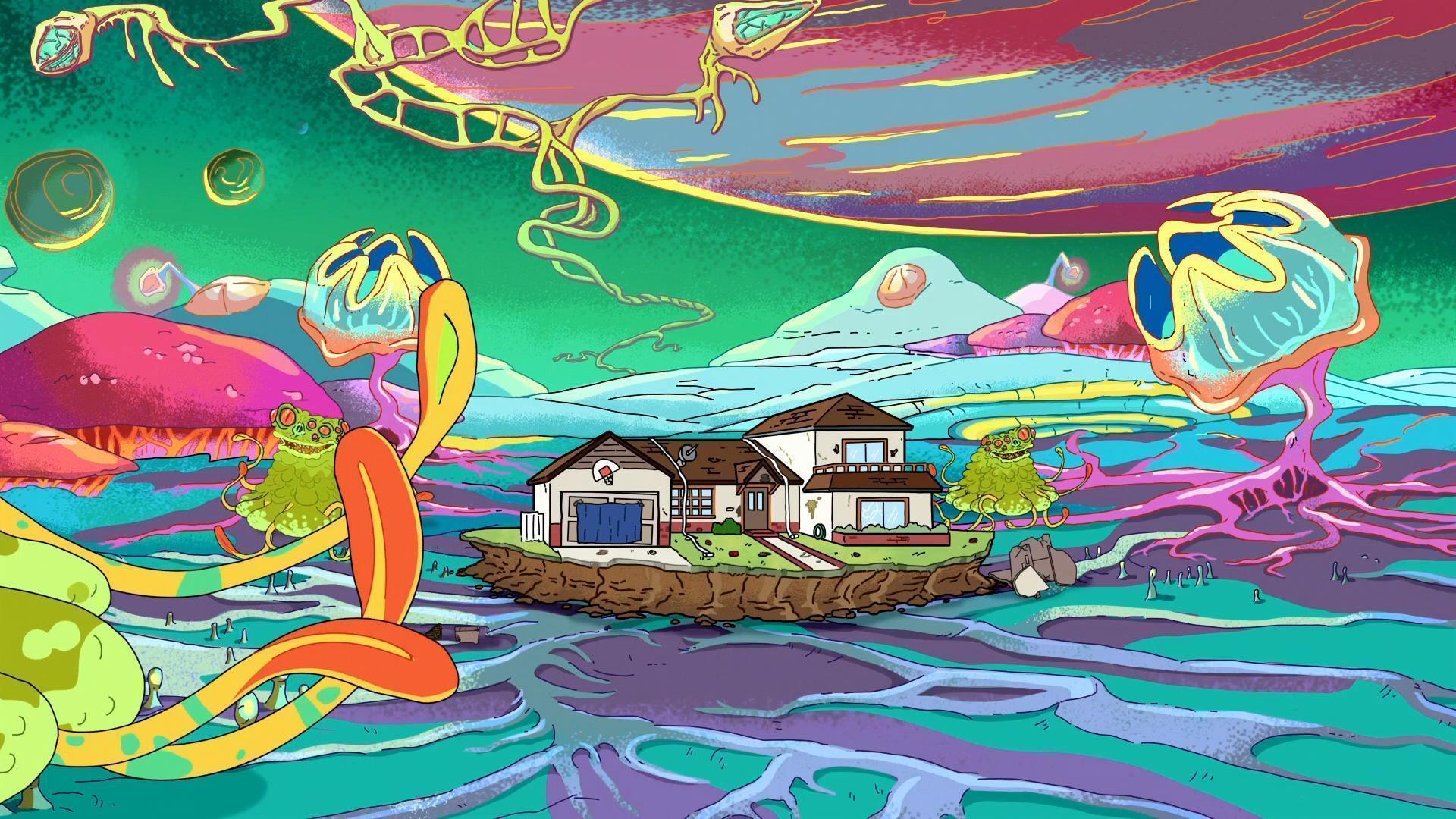 Download Psychedelic Rick And Morty PC 4K Wallpaper