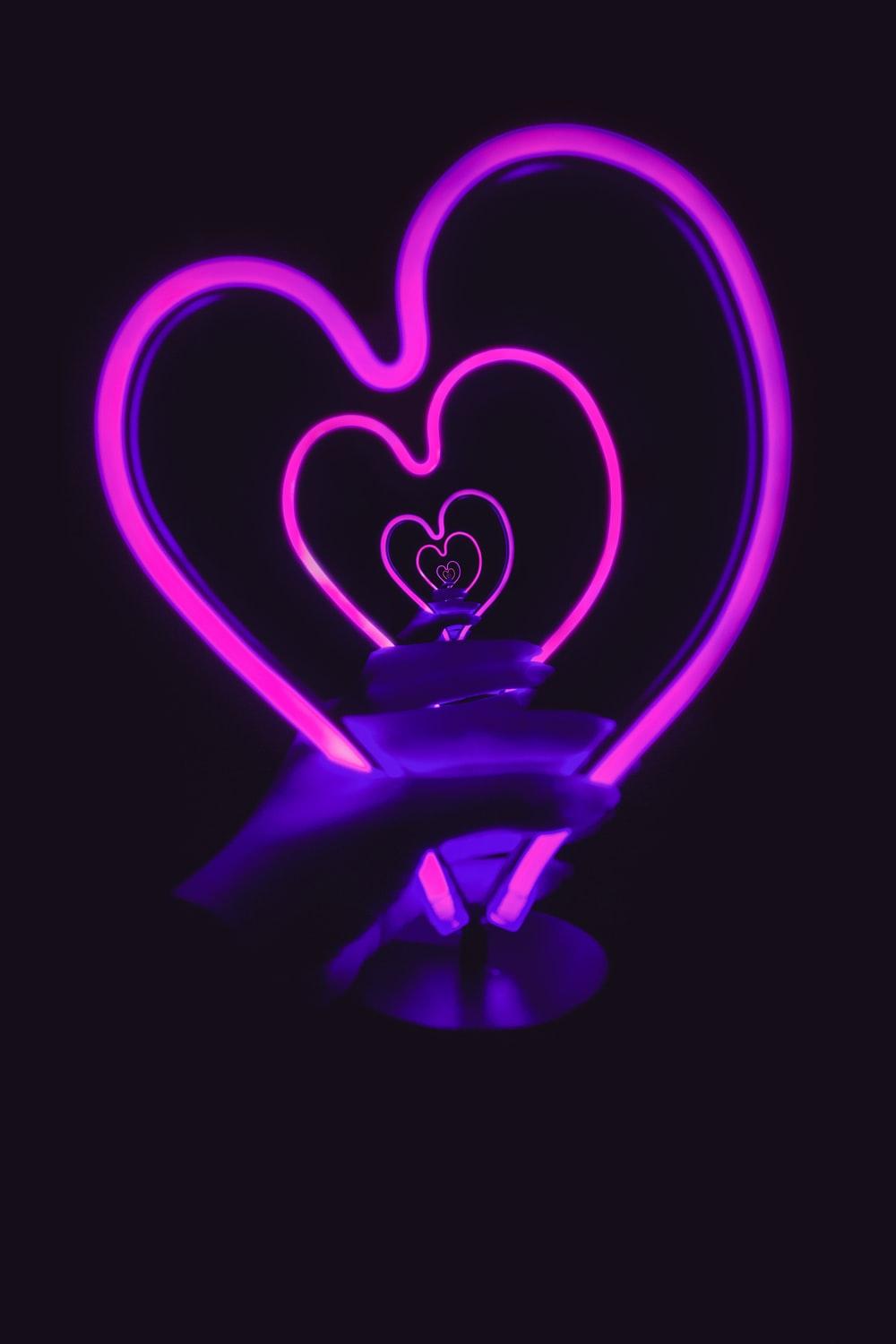 Neon Hearts , Cute Pink Neon Hearts HD Phone Wallpaper | Pxfuel