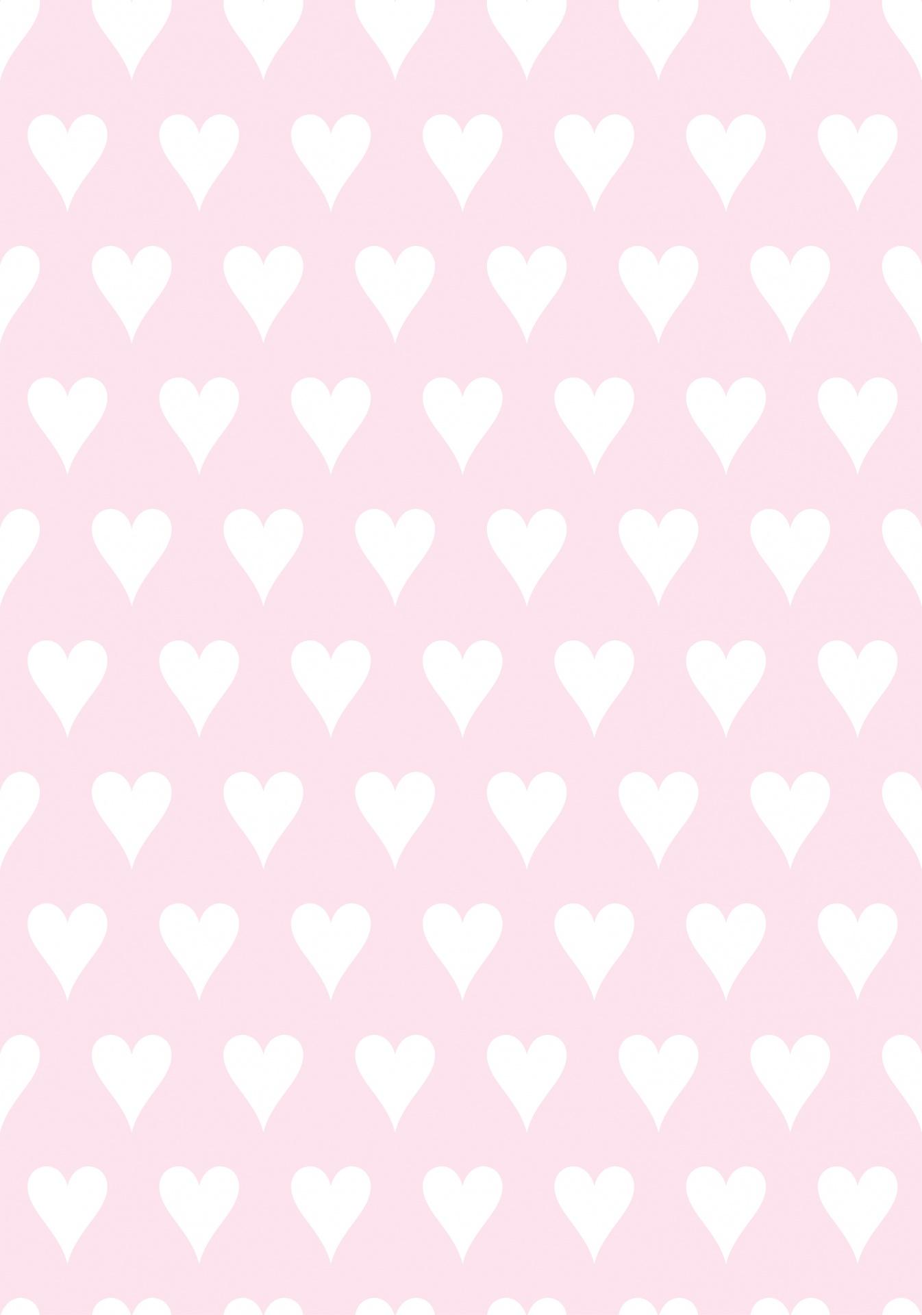 1346x1920 Download free photo of Hearts, pink, white, wallpaper, paper