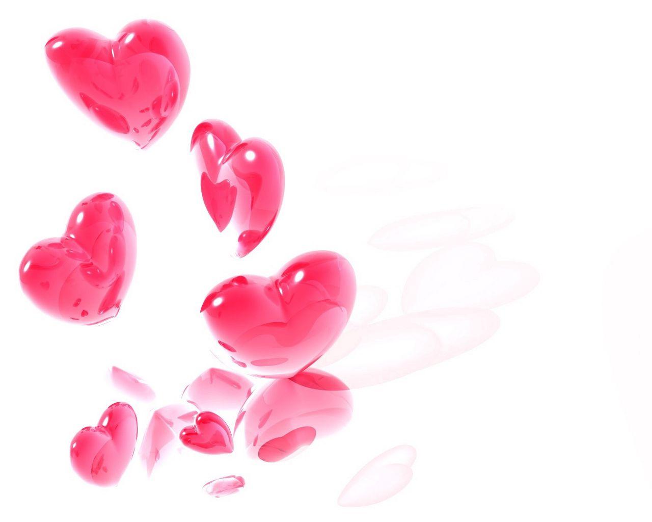 1280x1024 Download wallpaper 1280x1024 heart, pink, white, flight standard 5:4 HD background