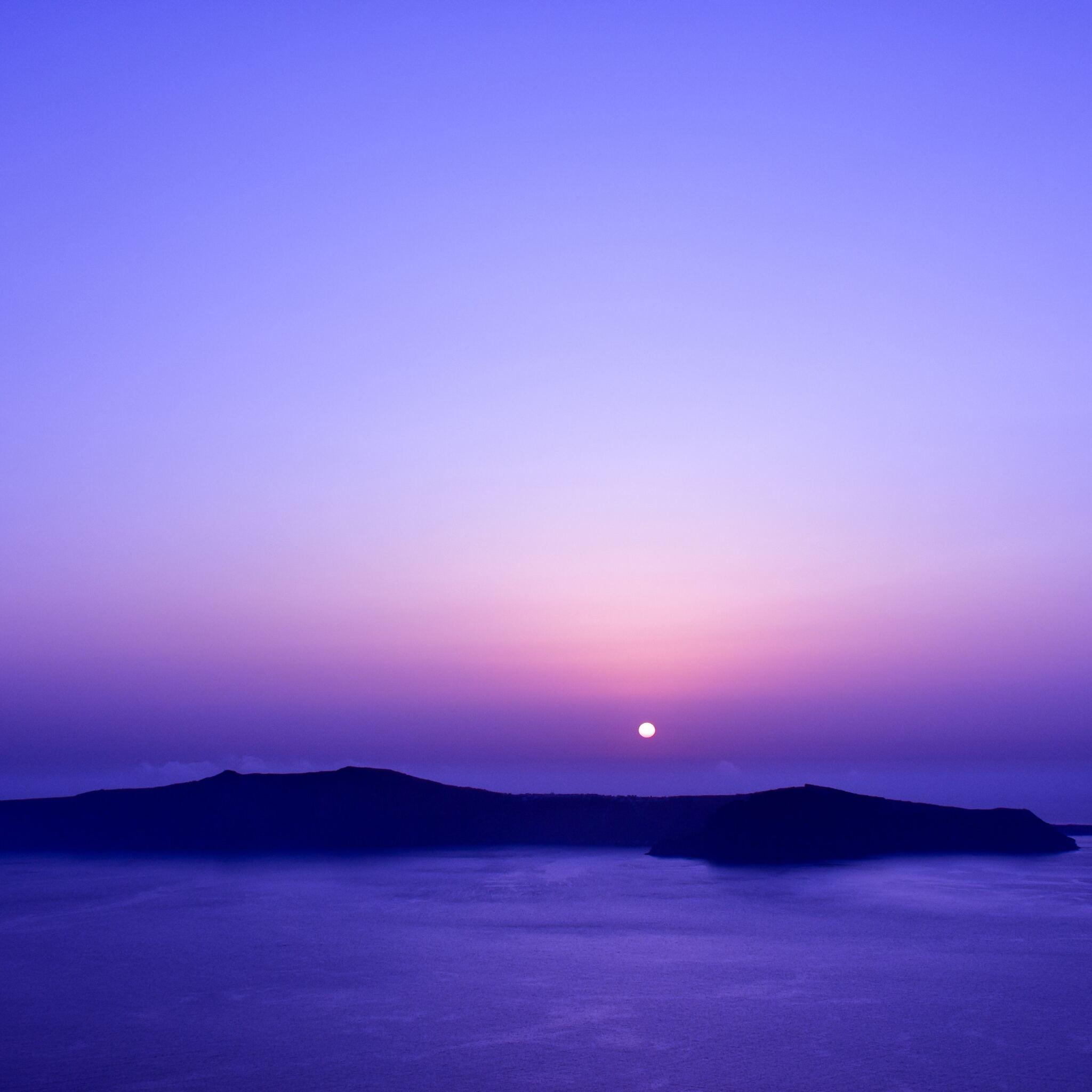 2048x2048 Cool Blue Temperature Sunset iPad Air HD 4k Wallpaper, Image, Background, Photo and Picture