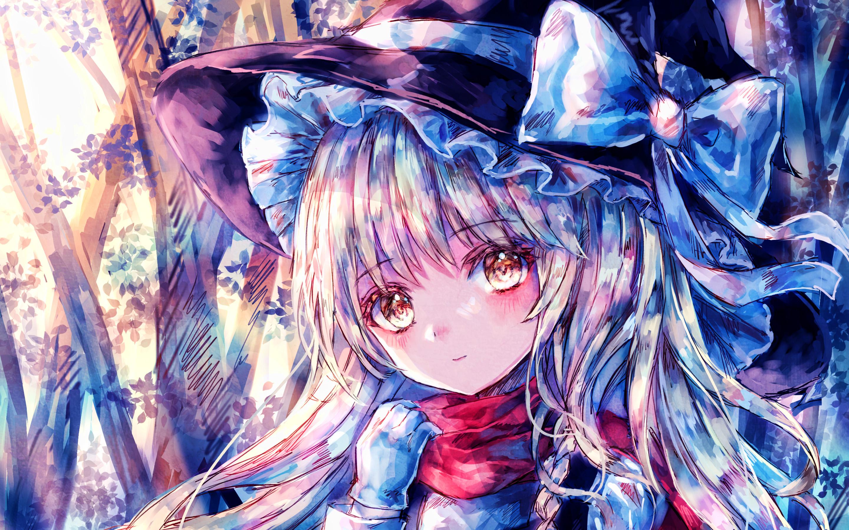 2880x1800 Download wallpaper Marisa Kirisame, 4k, protagonist, Touhou, manga, Touhou Project, artwork, Touhou characters, Marisa Kirisame Touhou, Kirisame Marisa for desktop with resolution 2880x1800. High Quality HD picture wallpaper