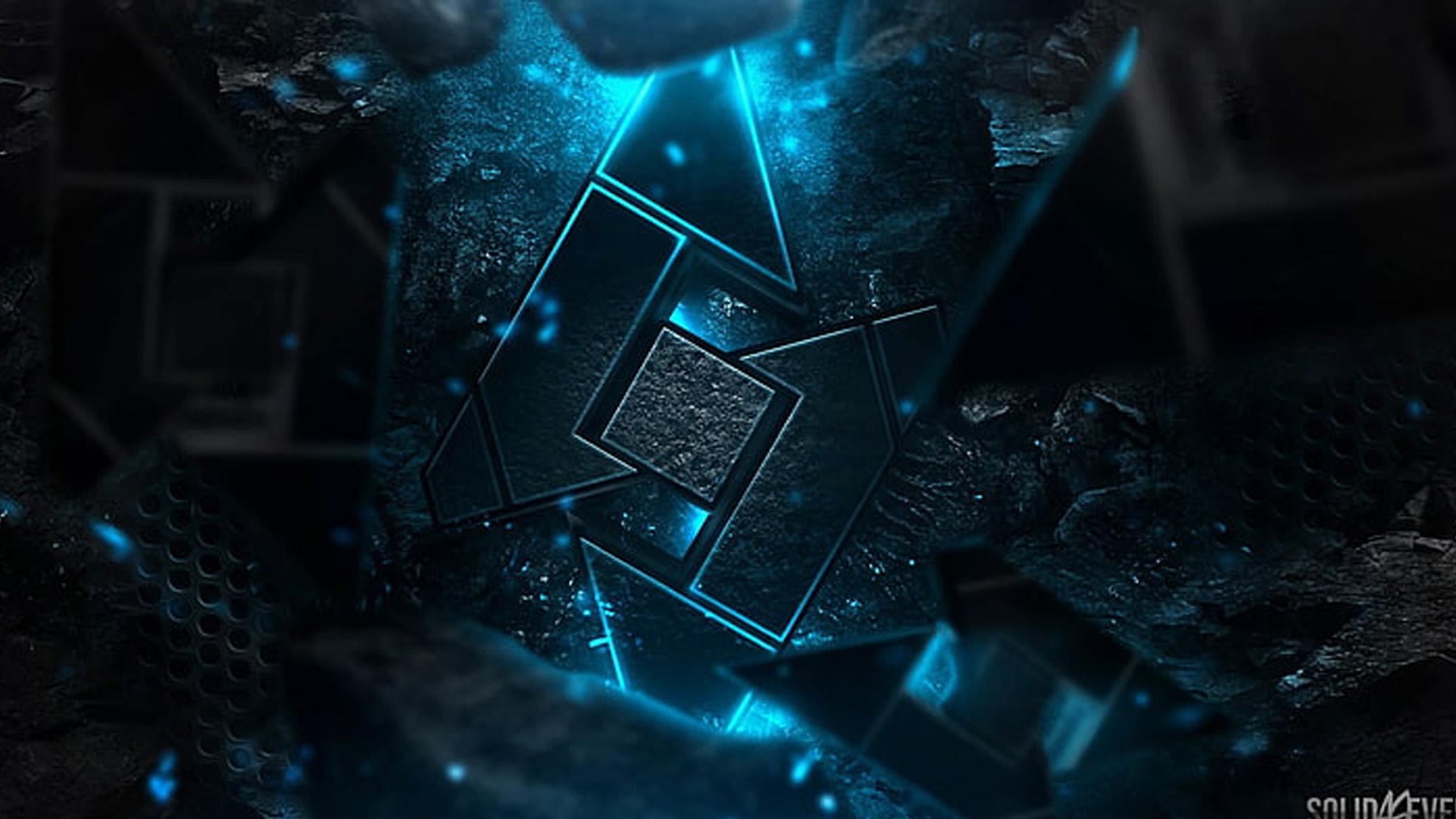 1920x1080 Metal Dark Blue Digital Art Abstraction HD Dark Blue Wallpaper