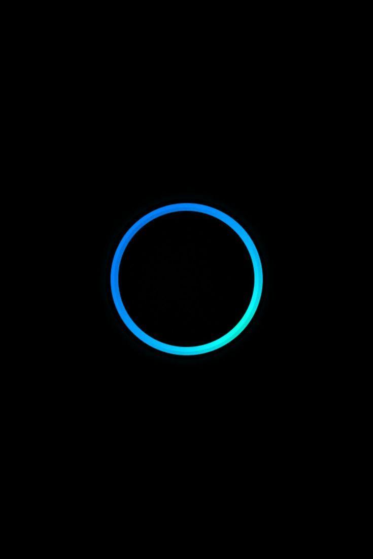 735x1102 Minimal Blue Circle on Black Background. Black background wallpaper, Black background, Minimalism