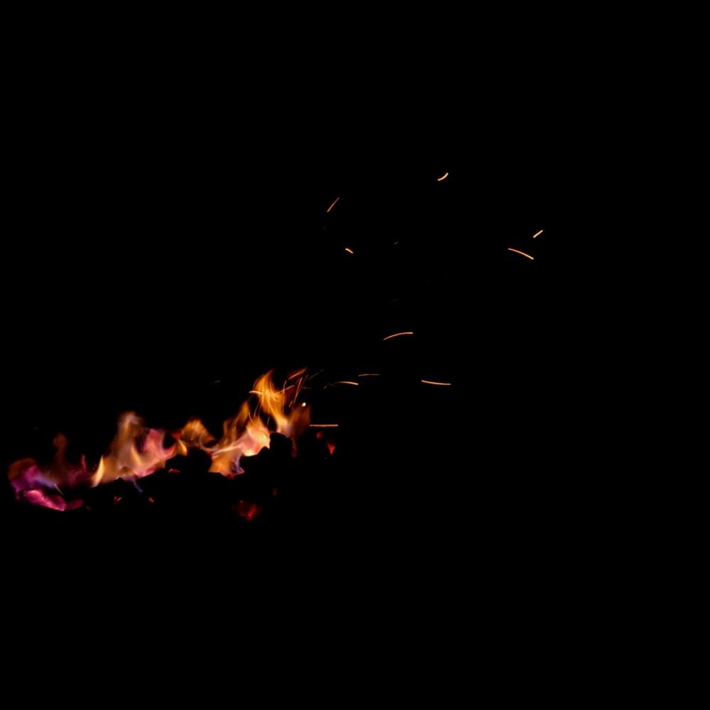 1000x1000 bonfire in black background photo