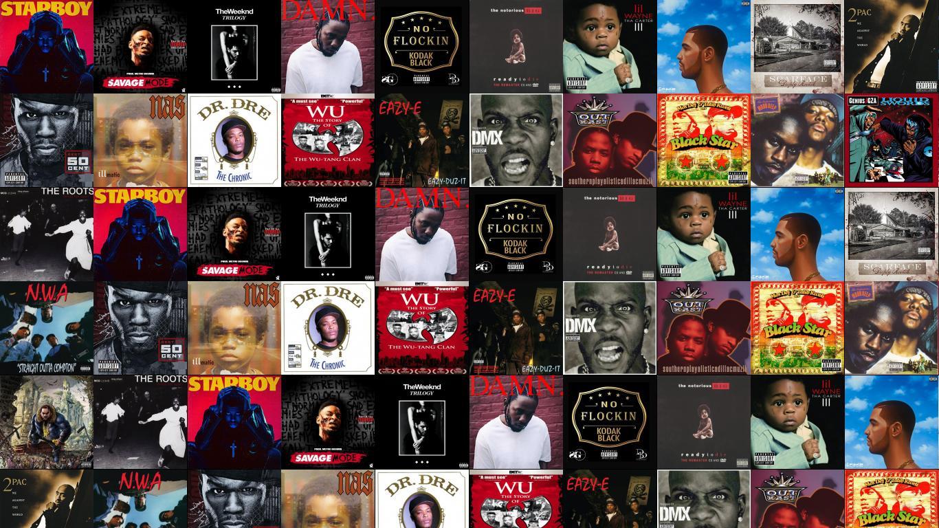 1366x768 Rap Album Covers Wallpaper