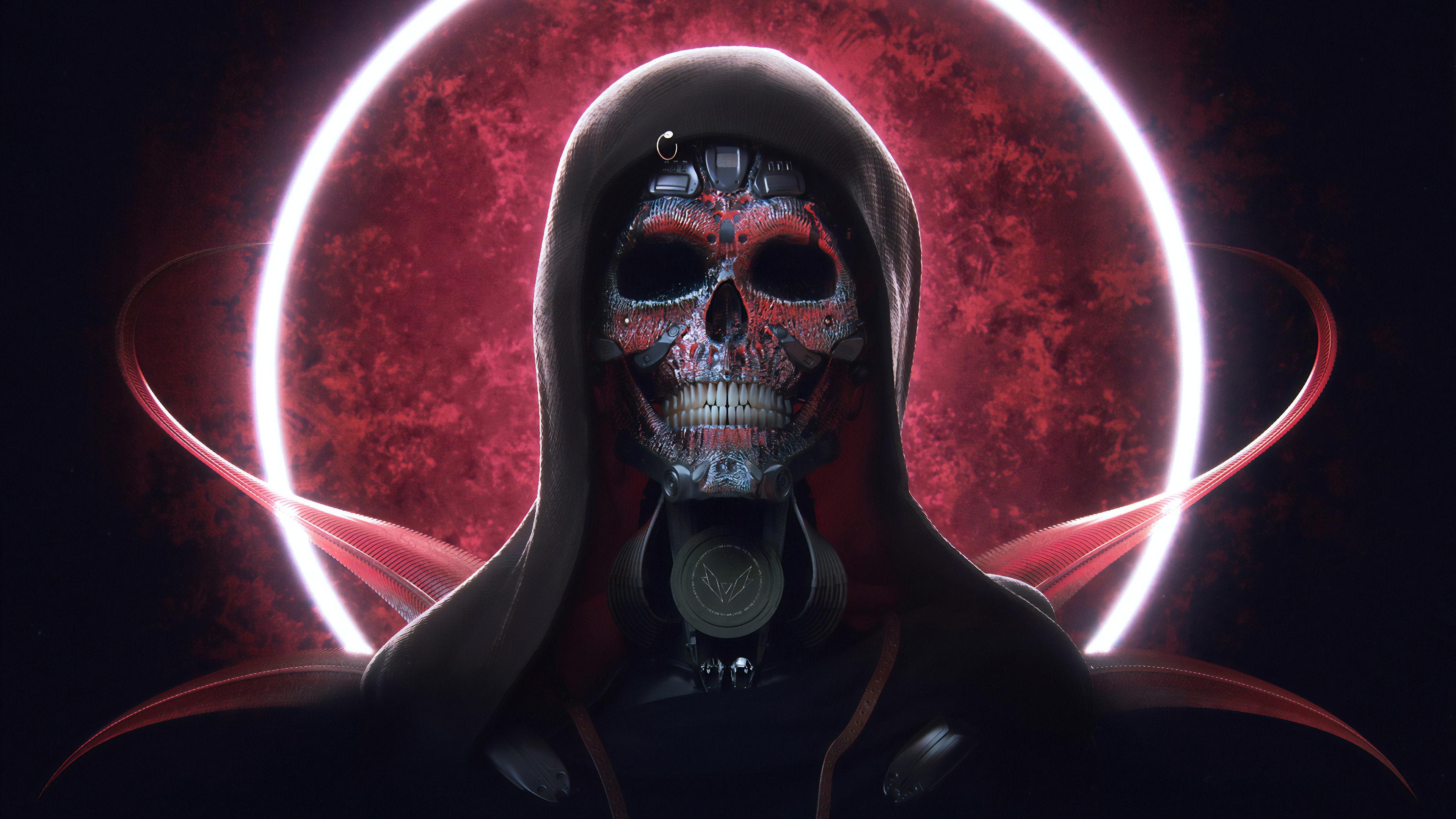 3840x2160 Wallpaper 4k Techno Skull Wallpaper