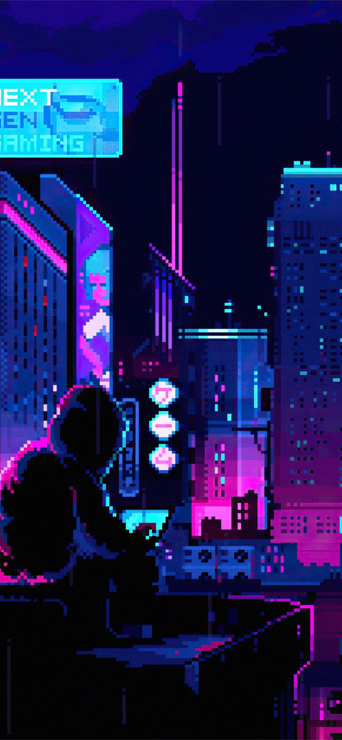 1170x2532 rog 8 bit iPhone Wallpaper Free Download