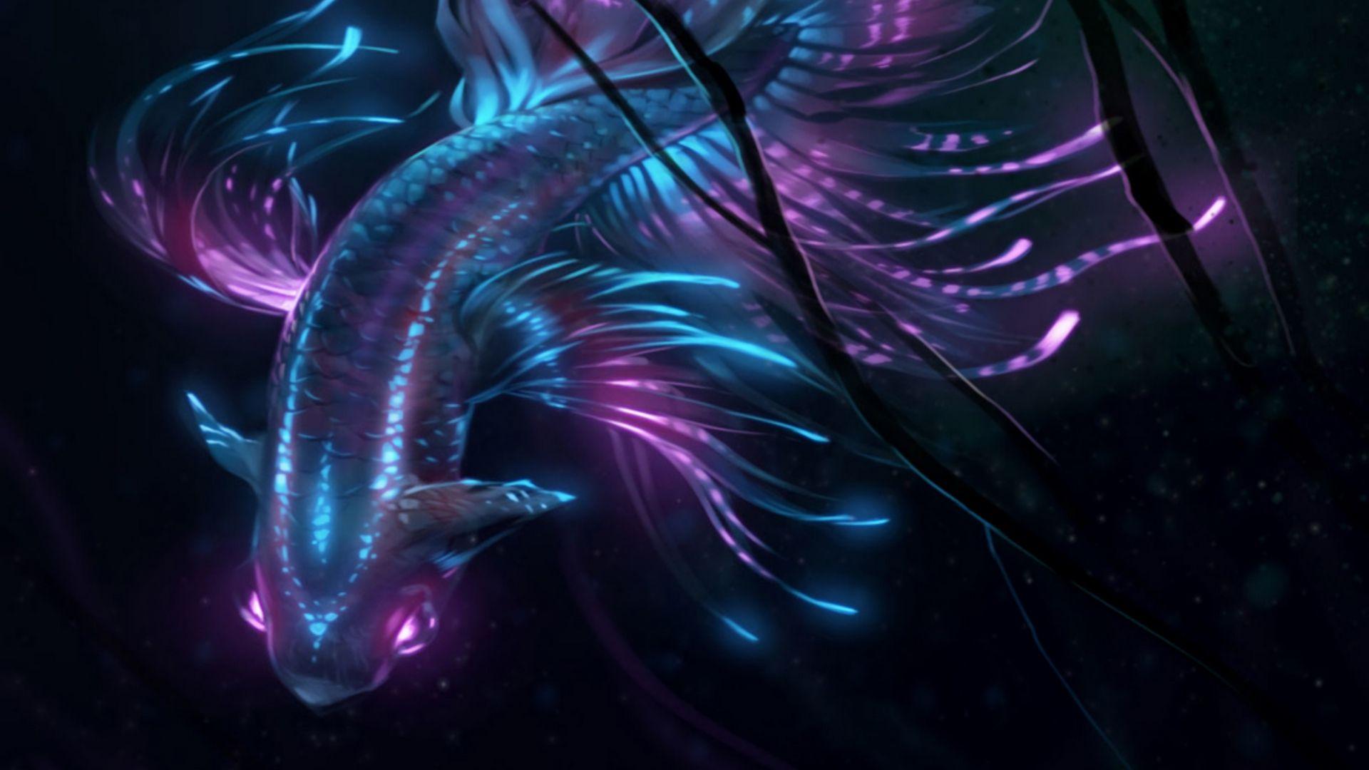 1920x1080 Wallpaper art shine shiny fish. Fish art, Art wallpaper, Wallpaper